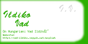 ildiko vad business card